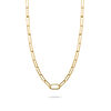 Connect Charm necklace paperclip Gold