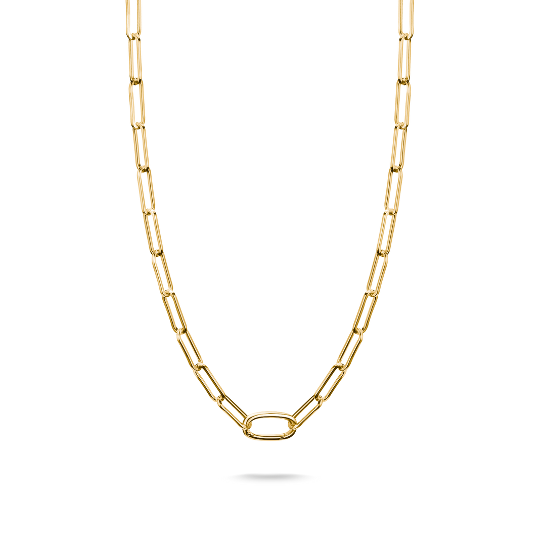 Connect Charm necklace paperclip Gold