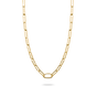 Connect Charm necklace paperclip Gold