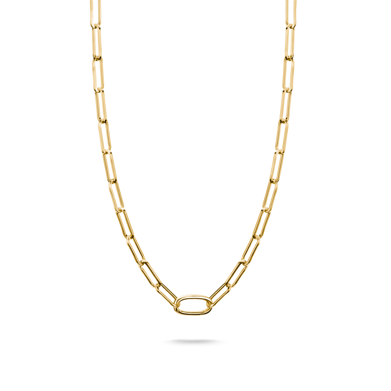 Connect Charm necklace paperclip Gold