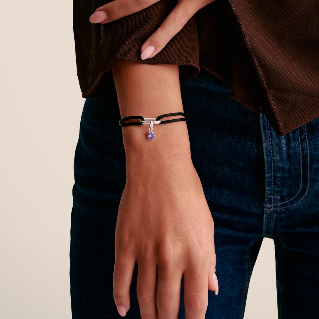 Connect Textile Bracelet Black