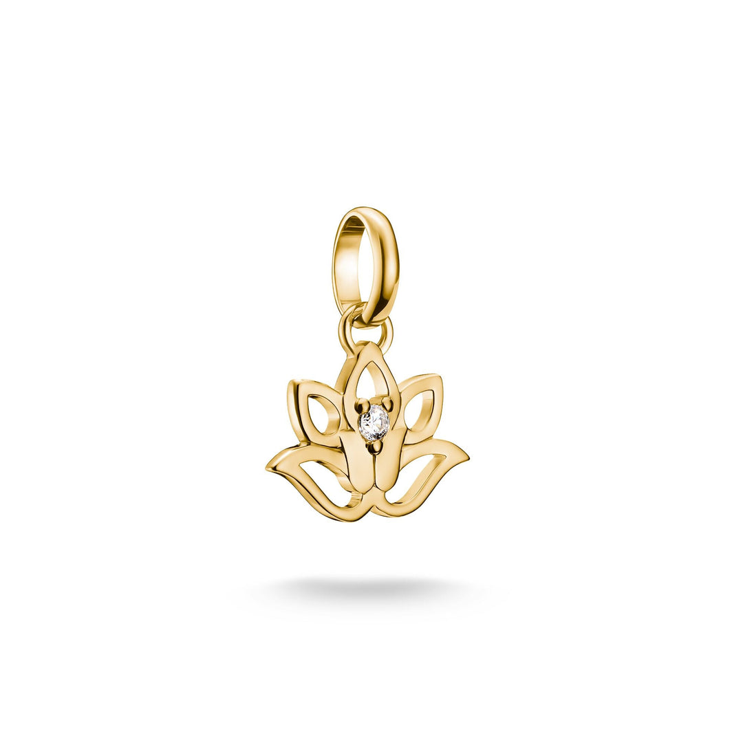 Charm pendant lotus flower with stones Connect  | THOMAS SABO Australia
