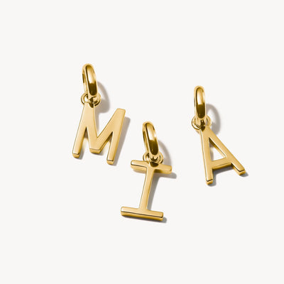 Connect Charm letter A Gold