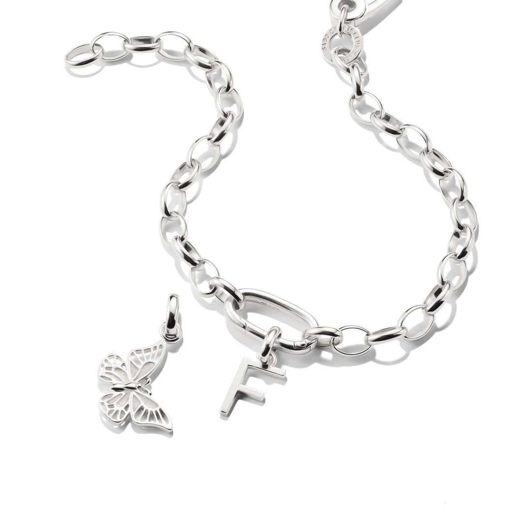Connect Charm letter F Silver