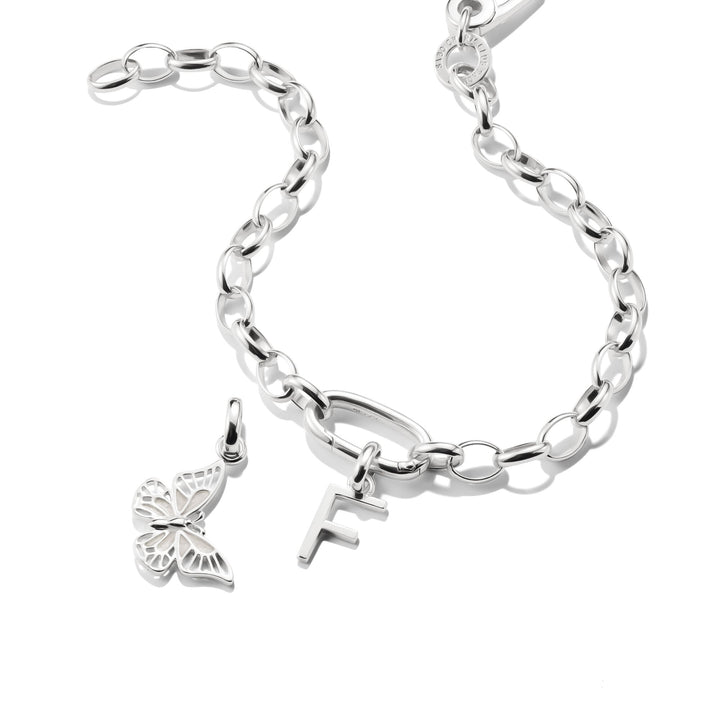 Connect Charm letter F Silver