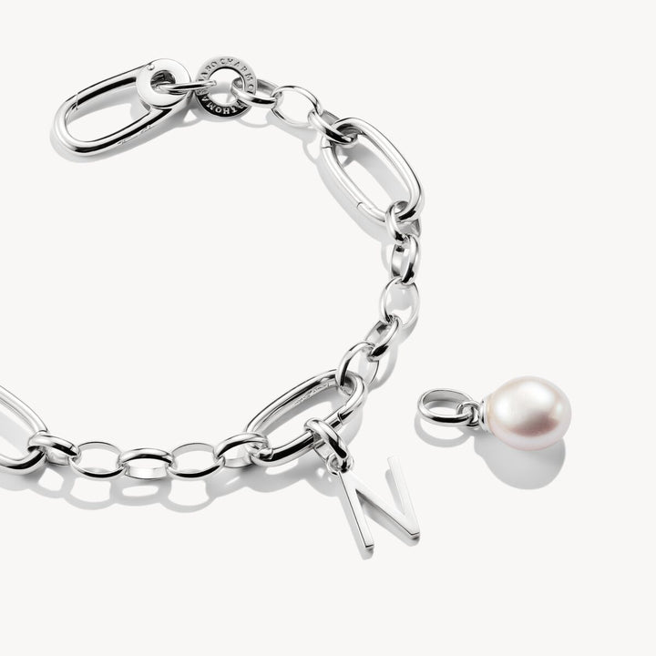 Connect Charm letter N Silver