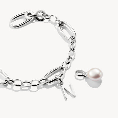 Connect Charm letter N Silver