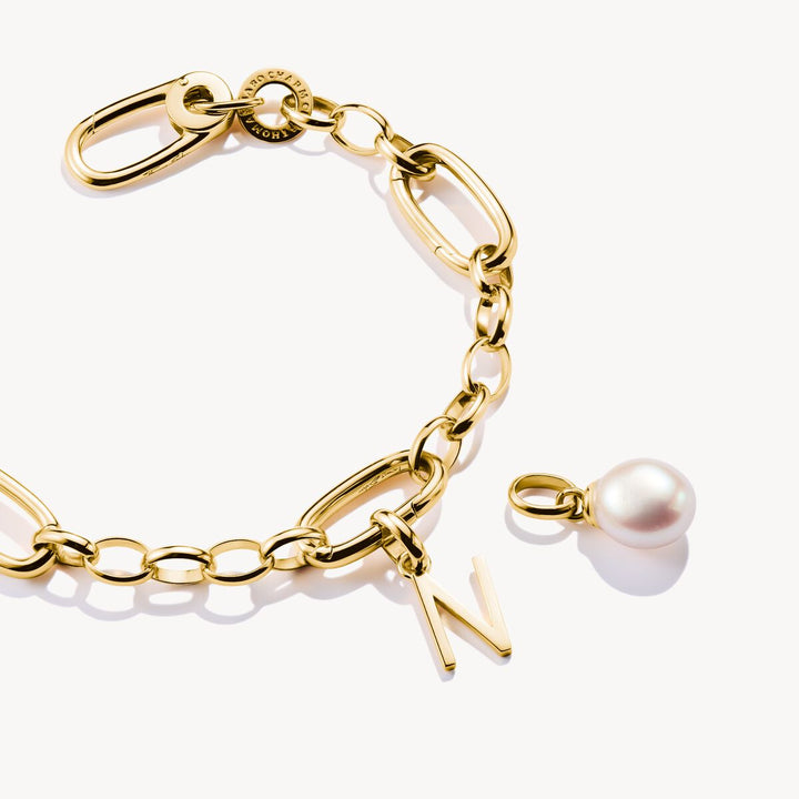 Connect Charm letter N Gold
