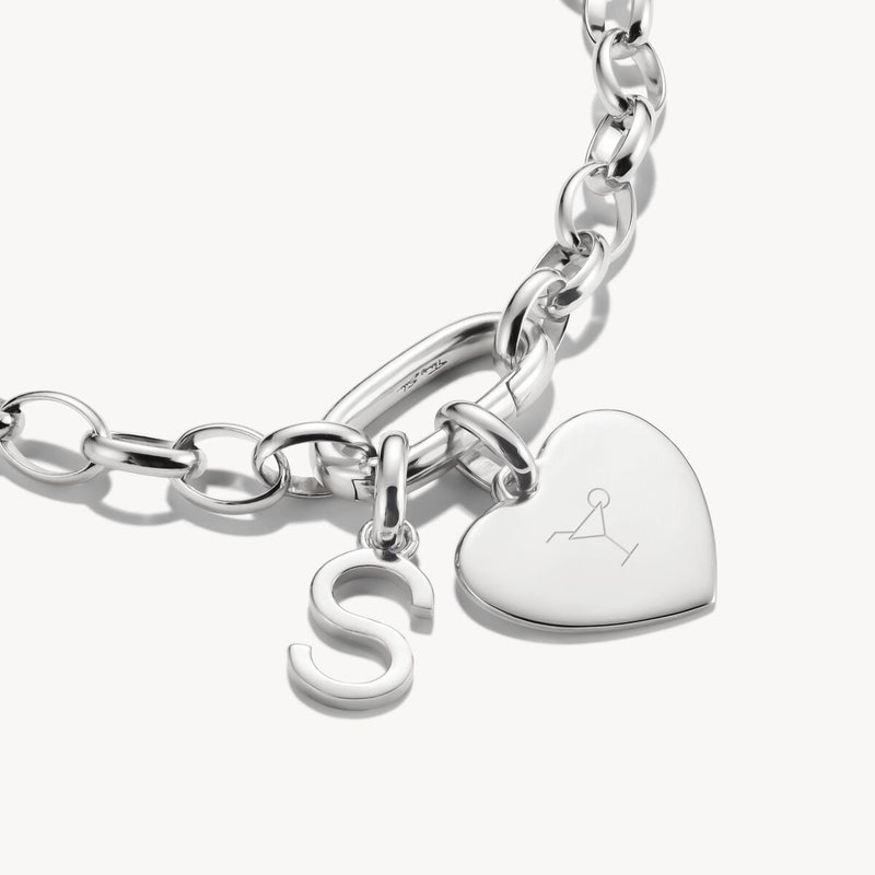Connect Charm letter S Silver