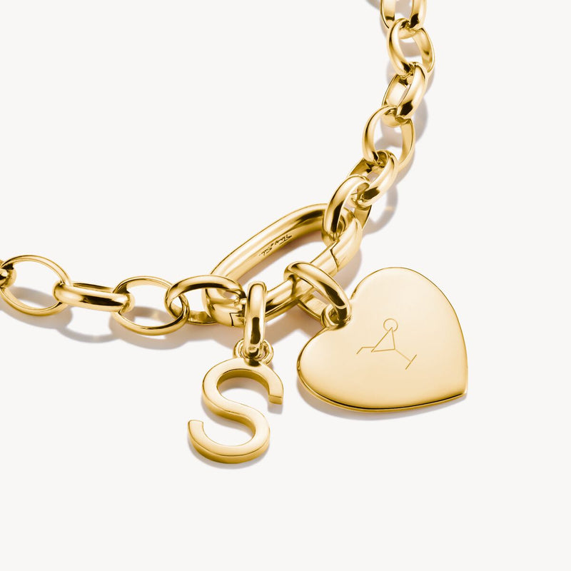 Connect Charm letter S Gold