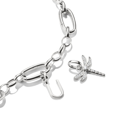 Connect Charm letter U Silver