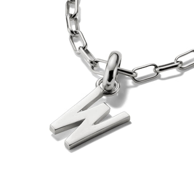 Connect Charm letter W Silver