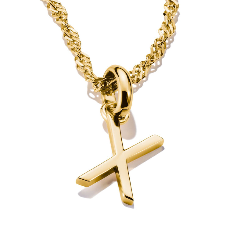 Connect Charm letter X Gold