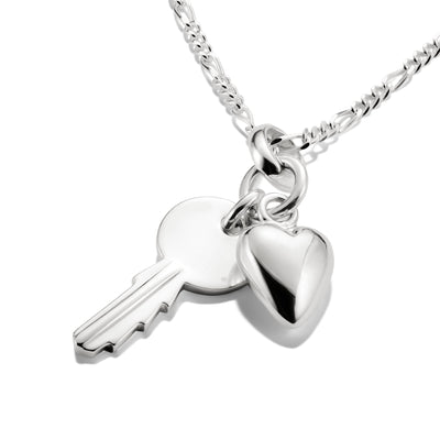 Connect Charm key with heart silver