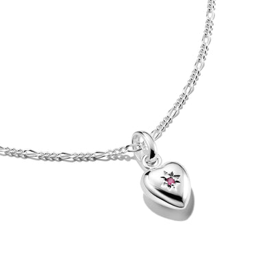 Connect Charm silver heart with star