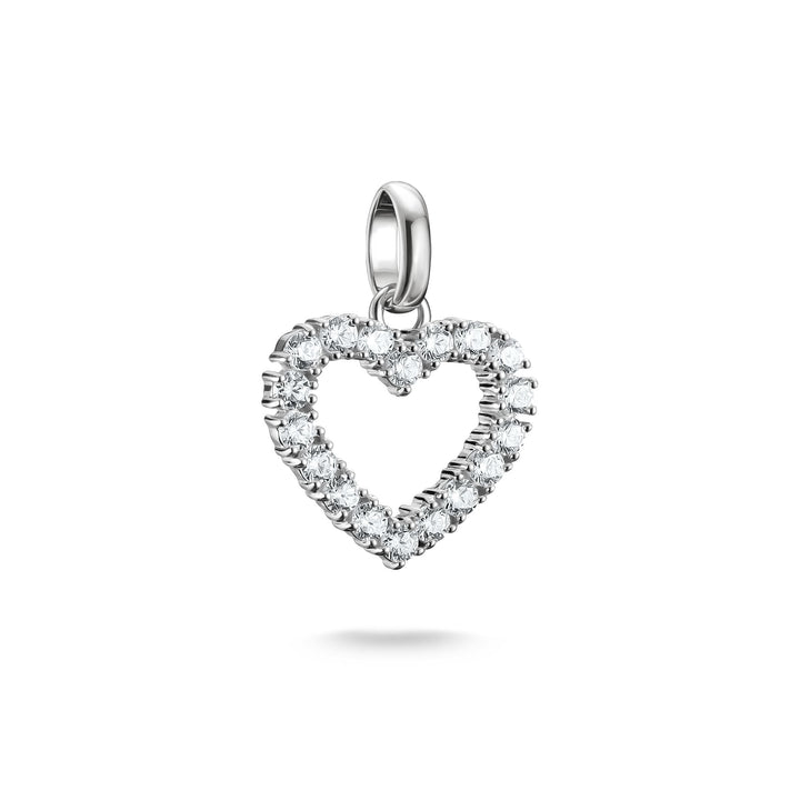 Charm pendant heart with white stones Connect  | THOMAS SABO Australia