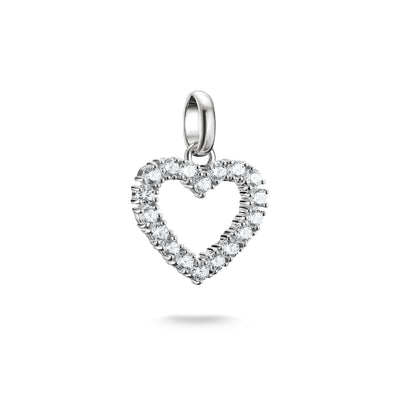 Charm pendant heart with white stones Connect  | THOMAS SABO Australia