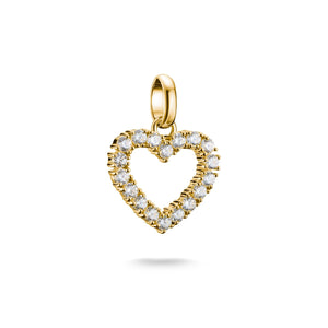 Charm pendant heart with white stones Connect  | THOMAS SABO Australia