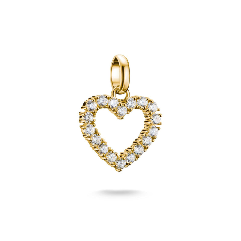 Charm pendant heart with white stones Connect  | THOMAS SABO Australia