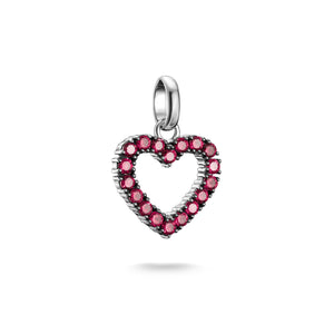 Charm pendant heart with red stones Connect  | THOMAS SABO Australia