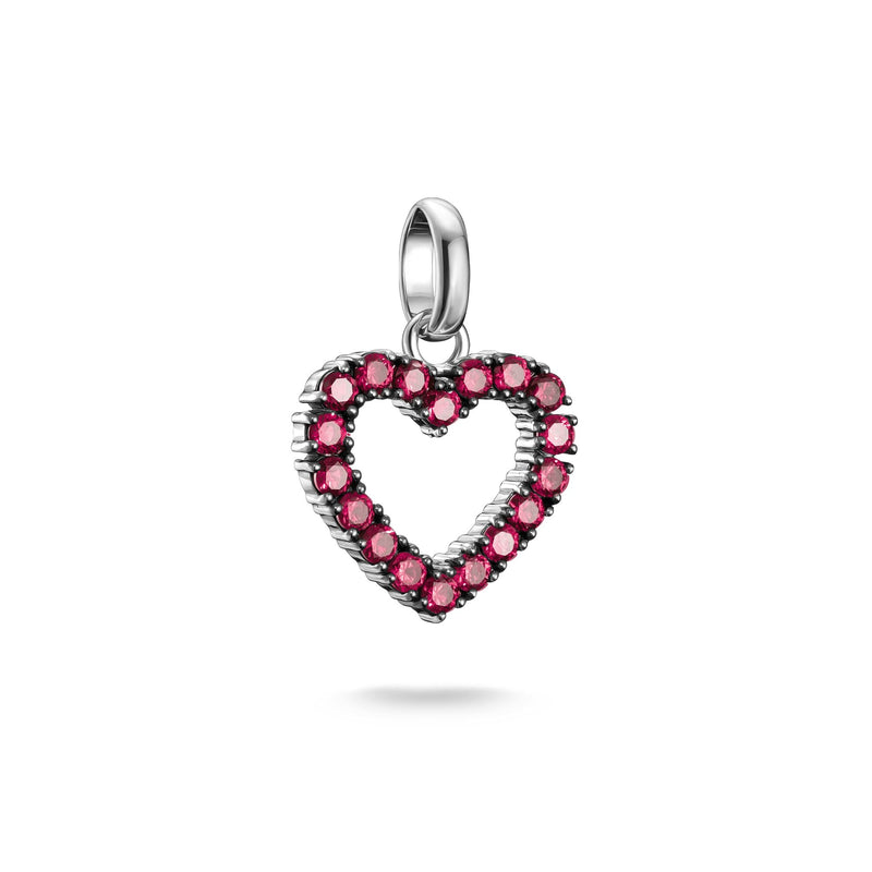 Charm pendant heart with red stones Connect  | THOMAS SABO Australia