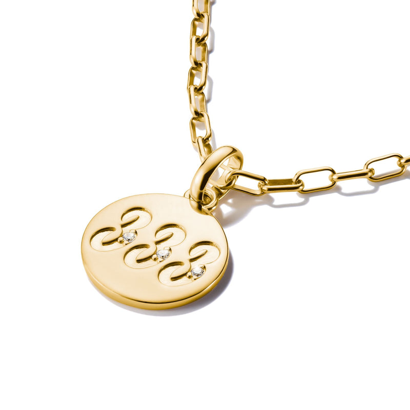 Connect Charm angel number 333 with stones Gold