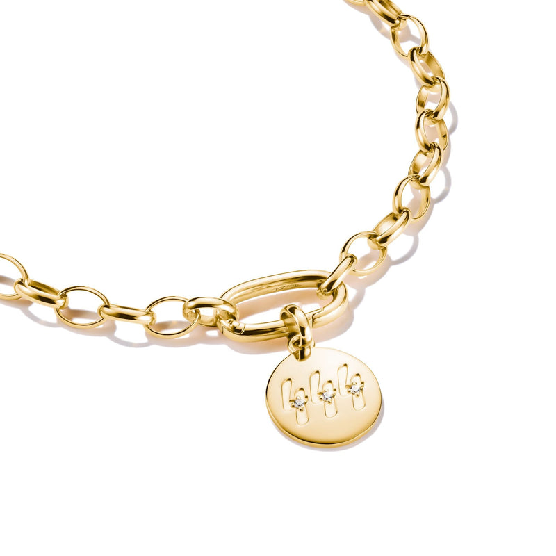 Connect Charm angel number 444 with stones Gold