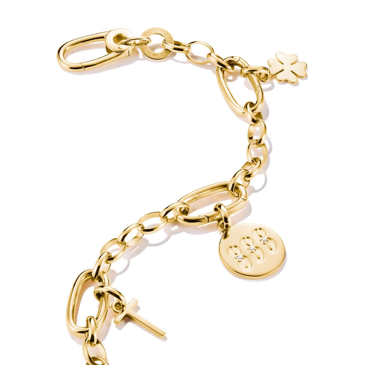 Connect Charm angel number 888 with stones Gold
