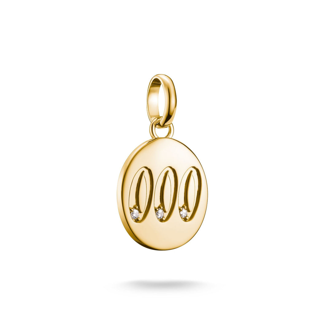 Charm pendant angel number 000 with stones Connect  | THOMAS SABO Australia