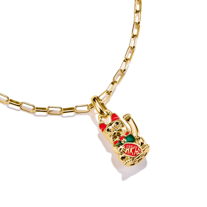 Connect Charm colourful waving cat
