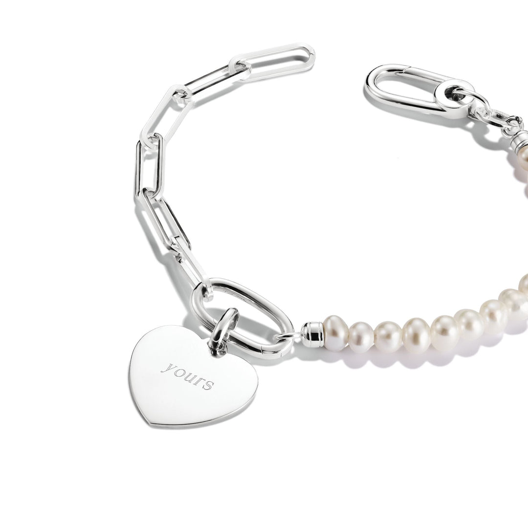 Connect Charm big heart silver