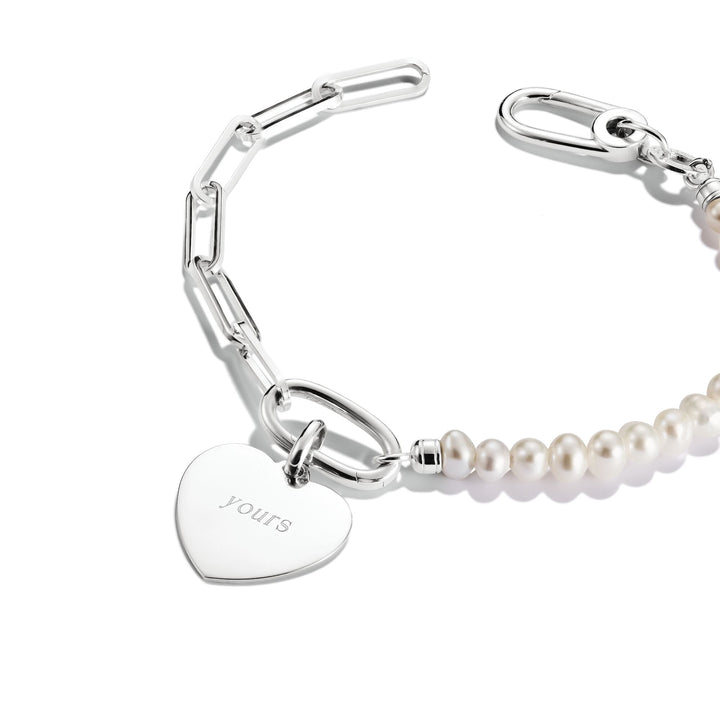 Connect Charm big heart silver
