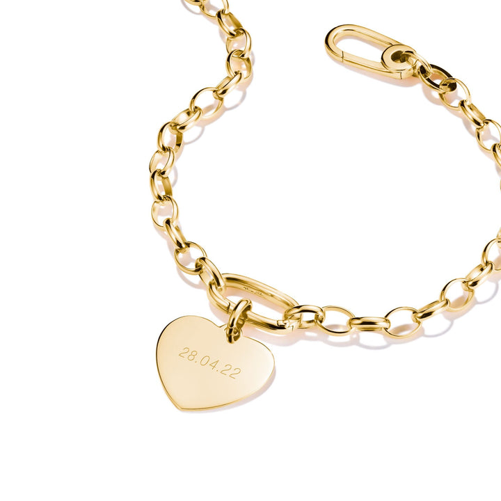 Connect Charm big heart Gold