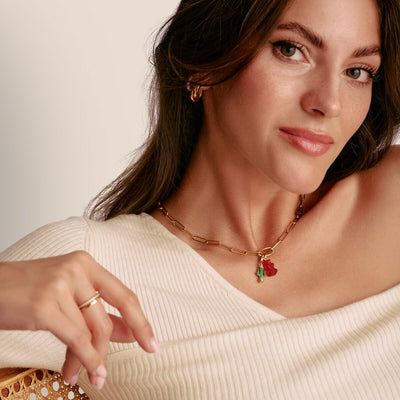 Connect Charm Goldbear in red