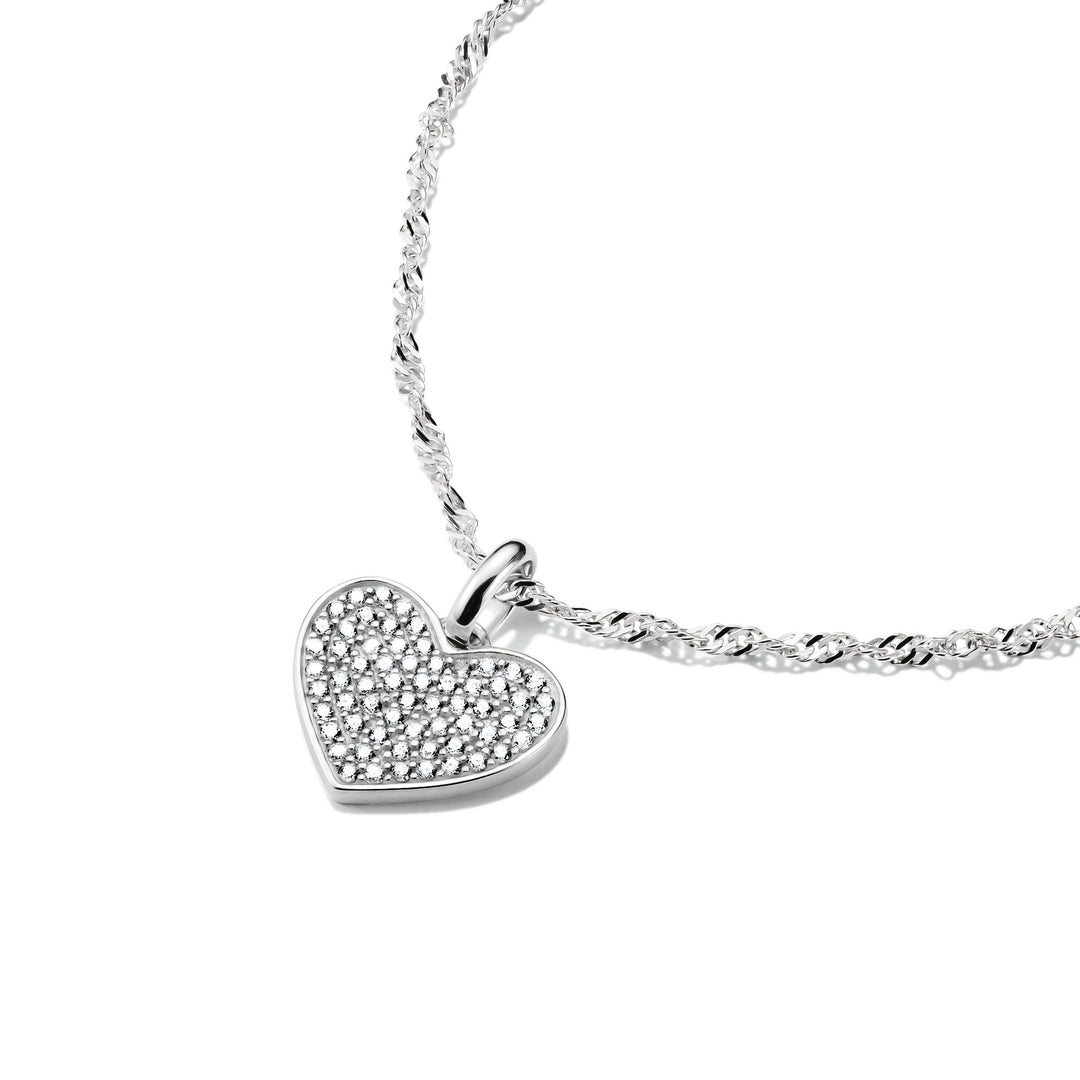 Connect Charm pavé-heart