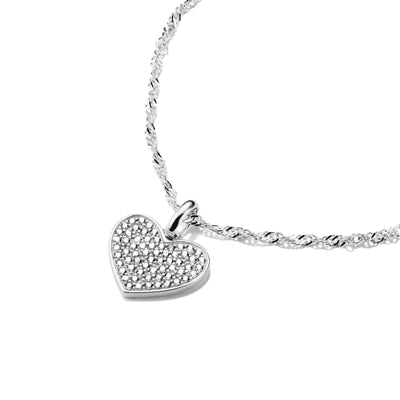 Connect Charm pavé-heart