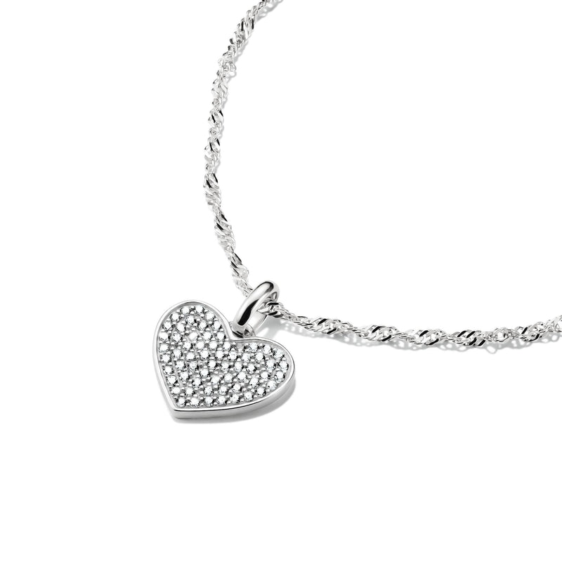 Connect Charm pavé-heart