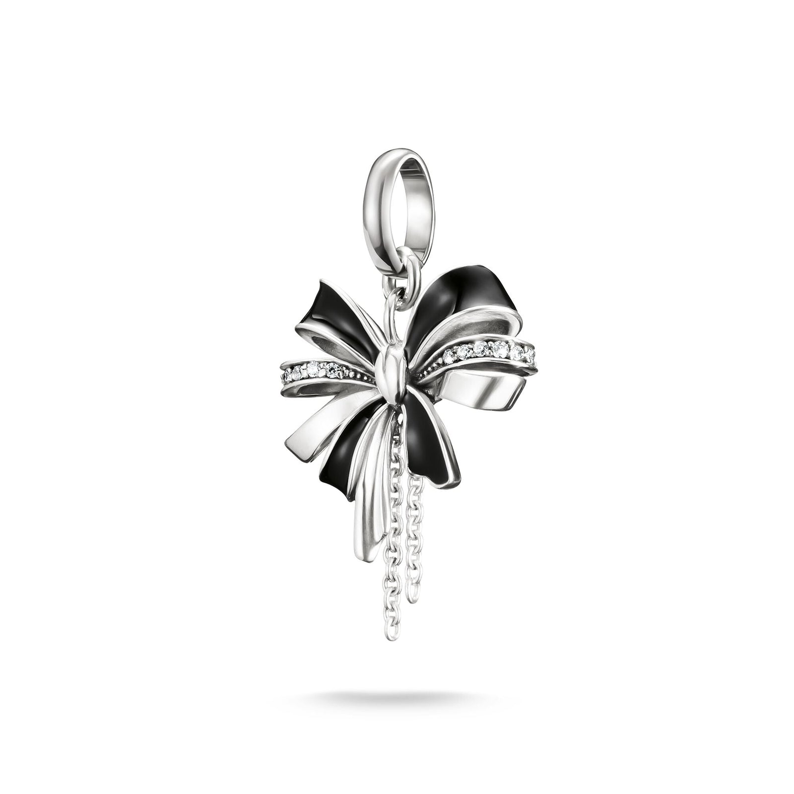 Charm pendant bow black Connect  | THOMAS SABO Australia