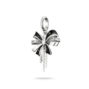 Charm pendant bow black Connect  | THOMAS SABO Australia