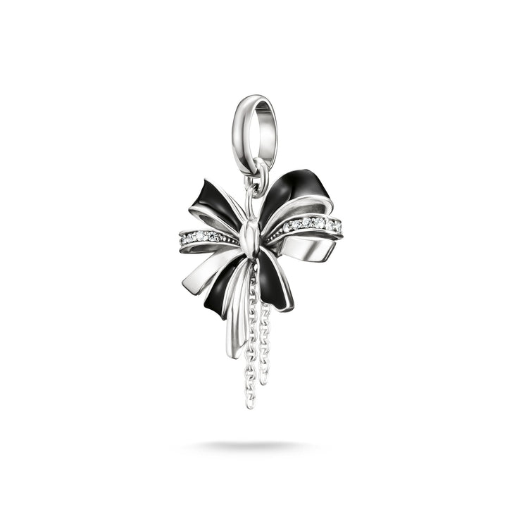Charm pendant bow black Connect  | THOMAS SABO Australia