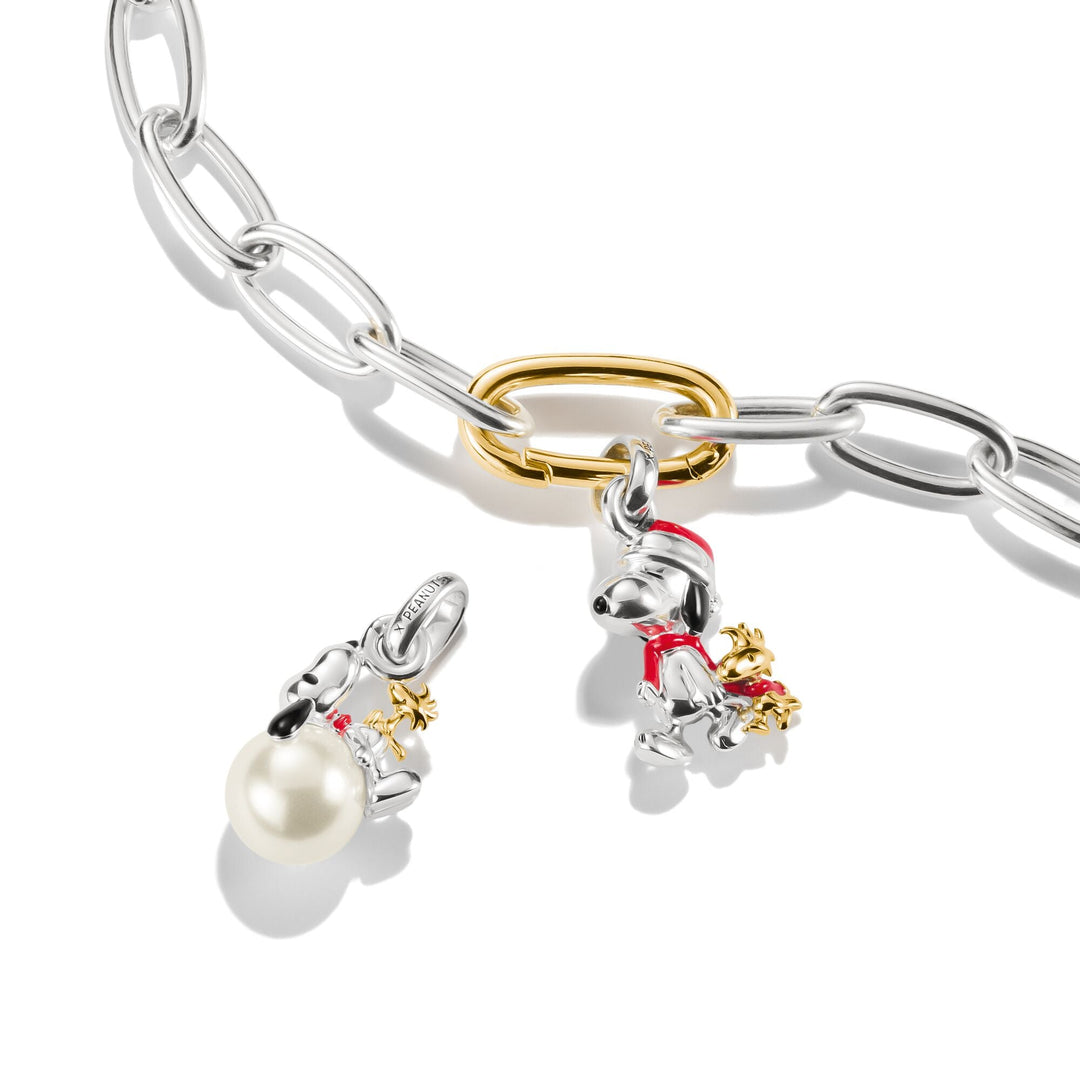 Charm Pendant with Pearl Snoopy &amp; Woodstock PEANUTS Connect | THOMAS SABO Australia