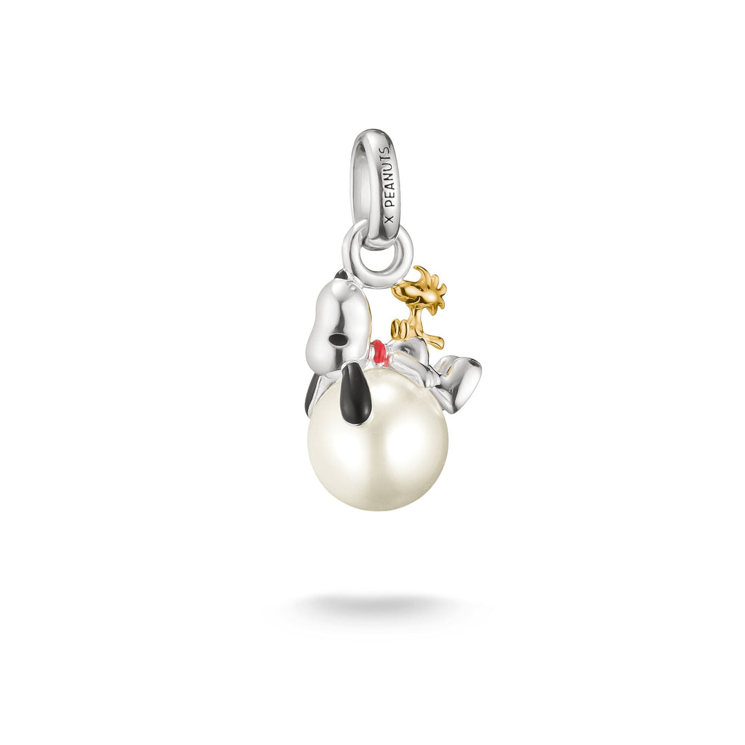Charm Pendant with Pearl Snoopy &amp; Woodstock PEANUTS Connect | THOMAS SABO Australia