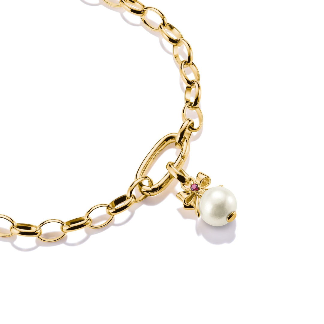Charm Pendant Pearl with Bow Connect | THOMAS SABO Australia
