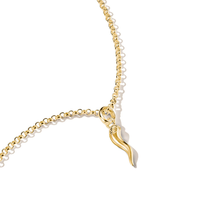 Gold-Plated Cornicello Horn Charm