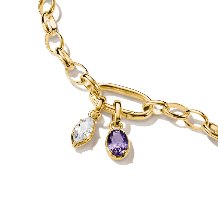 Gold-Plated February Birthstone Charm
