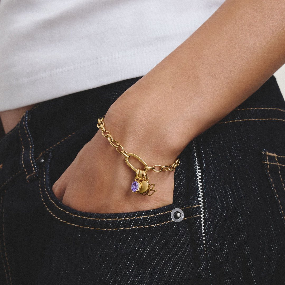 Gold-Plated February Birthstone Charm