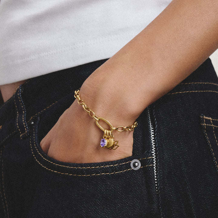 Gold-Plated February Birthstone Charm