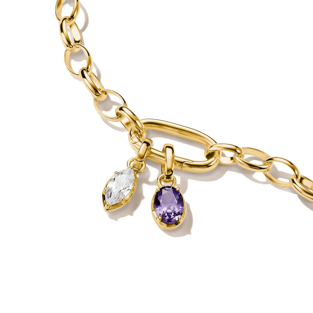 Gold-Plated April Birthstone Charm