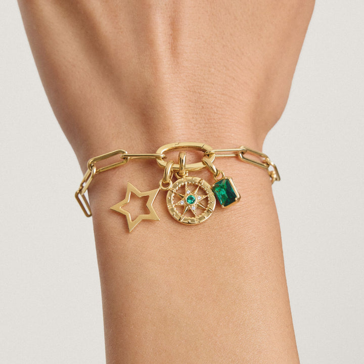 Gold-Plated May Birthstone Charm