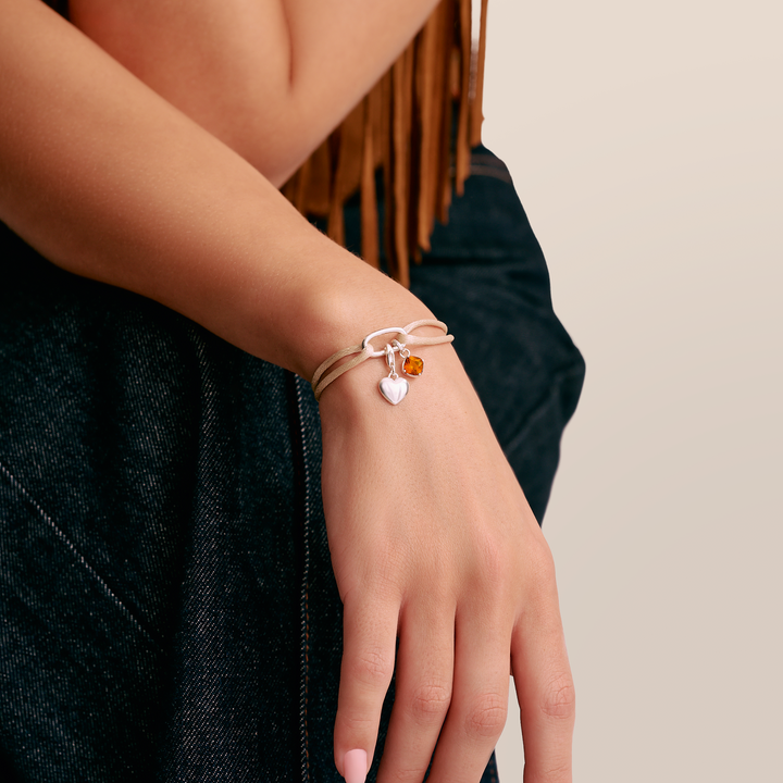 Connect Textile Bracelet Beige